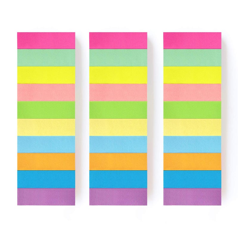 Eastern Wolf 30 Pads 0.5x1.8 Sticky Notes Flags Tabs Page Markers 10 Bright Color Sticky Index Tabs Page Flags 80 Sheet/Pad - Image 4